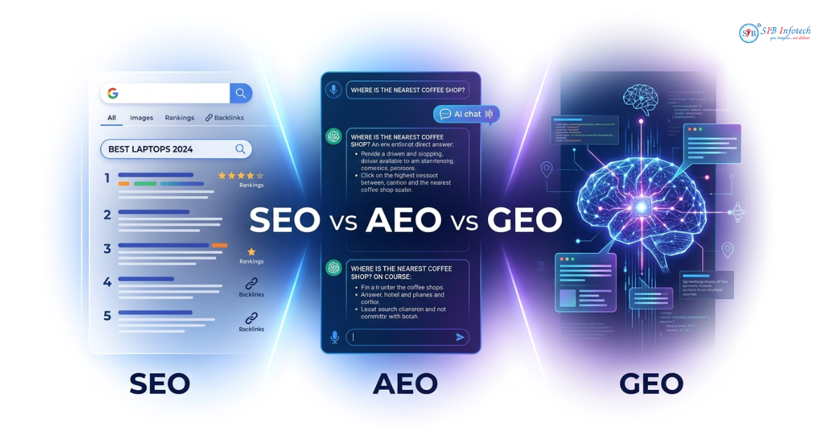 SEO vs AEO vs GEO Differences and Which One Your Business Needs